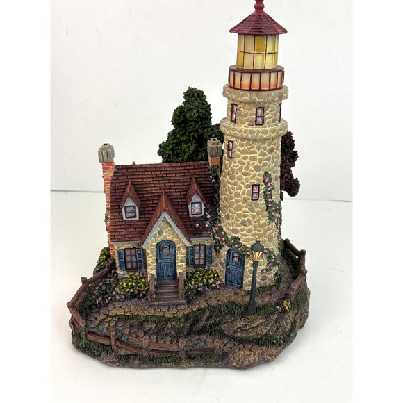 Other - Thomas Kinkade Guiding Point Lighthouse Hawthorne Village Seaside COA 2000